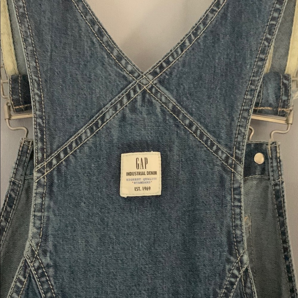 GAP - NWT - X-Small - Blue Denim OVERALLS - INDUSTRIAL DENIM - Vintage - Picture 6 of 12